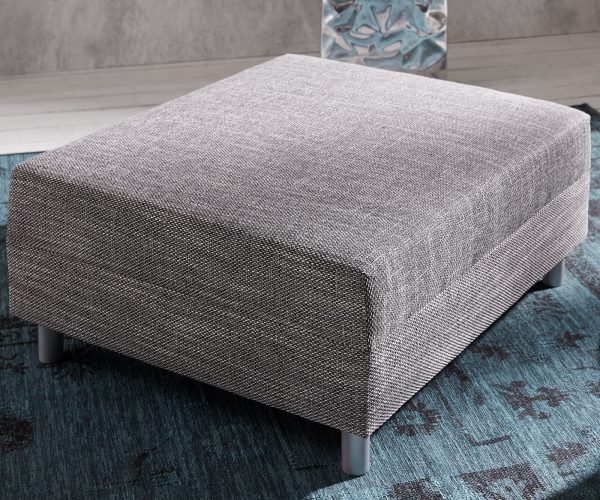 Taburet Clovis B98 x T83 světle šedá modulová texturovaná látka - Image 2