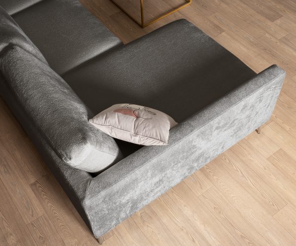 Rohová pohovka Marla 285x140 cm chenille taupe levý chaiselongue - Image 4
