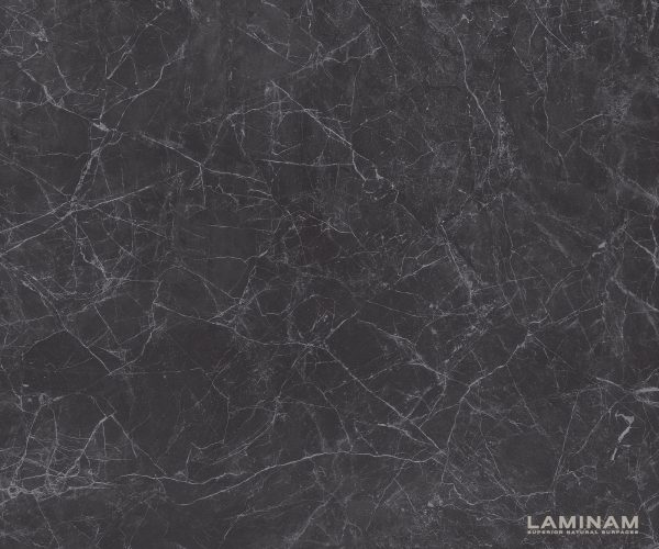 Jídelní stůl Edge 200x100 cm Laminam® keramika šedá centrální noha černá plochá ocel - Image 3