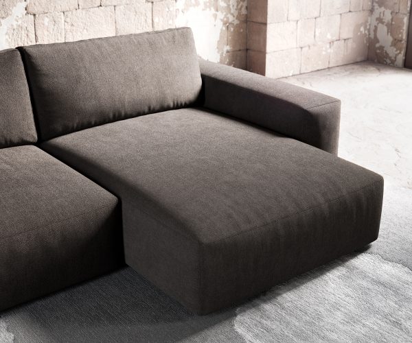 Rohová pohovka Lanzo XL 280x175 cm mikrovlákno khaki hnědá variabilně montovatelná lenoška - Image 6