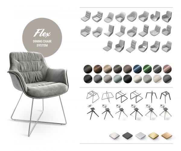 Houpací židle Maddy-Flex Grey Antique Cantilever Flat Black - Image 6