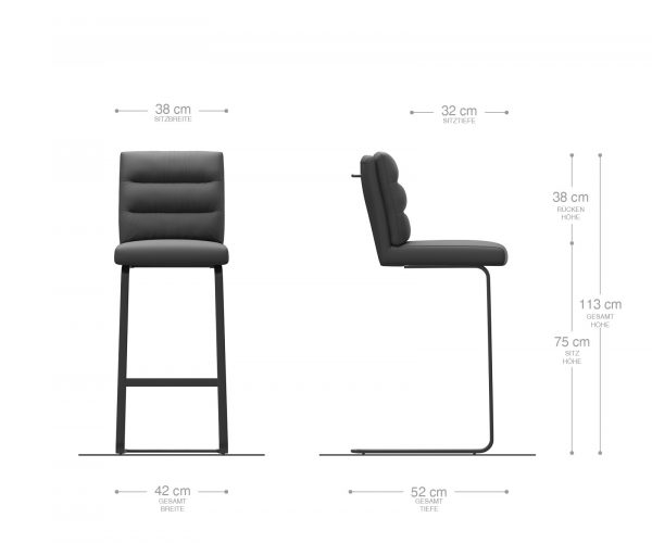 Barová židle Pela-Flex sametová růžová konzolová s plochým kovem - Image 5