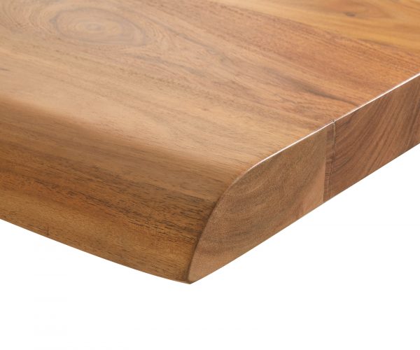 Jídelní stůl Edge 180x90 XL akácie přírodní, rám s kluzáky, kov černý Live - Image 5