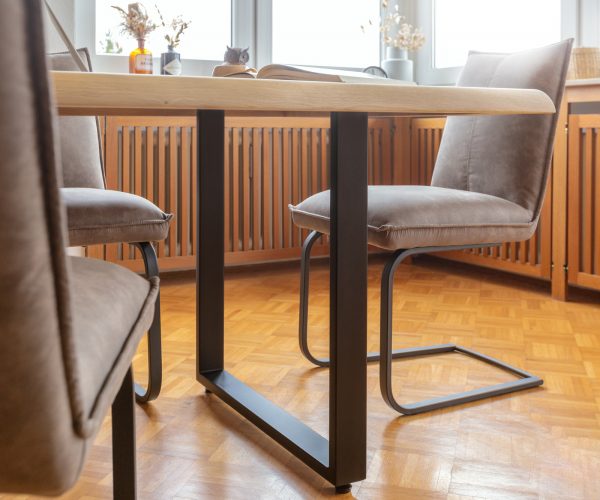 Jídelní stůl Edge 200x100 cm přírodní dubový masiv živý okraj - Image 5