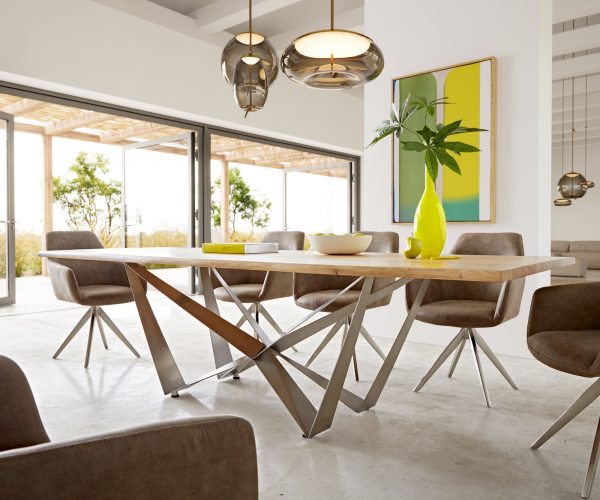 Jídelní stůl Edge 260x100 cm přírodní dubový masiv živý okraj - Image 6