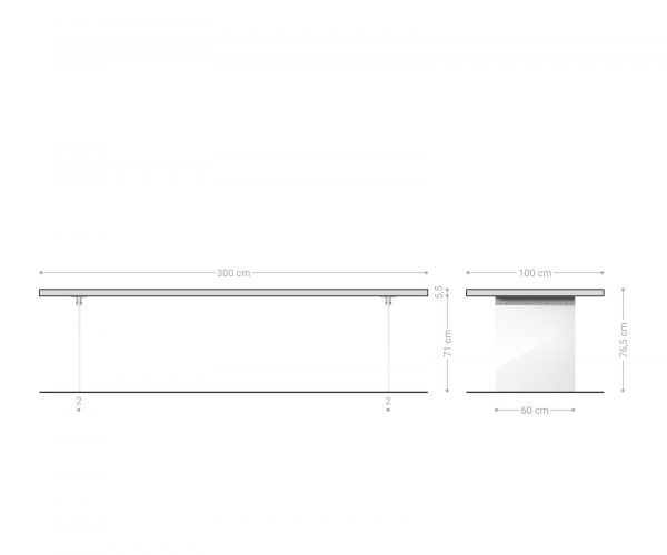 Jídelní stůl Edge 300x100 cm XL přírodní akácie live-edge - Image 8