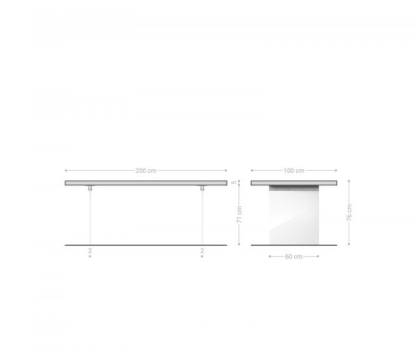 Jídelní stůl Edge 200x100 cm přírodní dubový masiv - Image 8