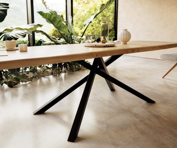 Jídelní stůl Edge 300x100 cm přírodní dubový masiv živý okraj - Image 5