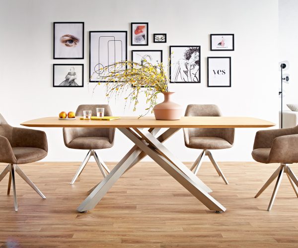Jídelní stůl Edge 200x100 cm lodní tvar přírodní dub švýcarský - Image 5