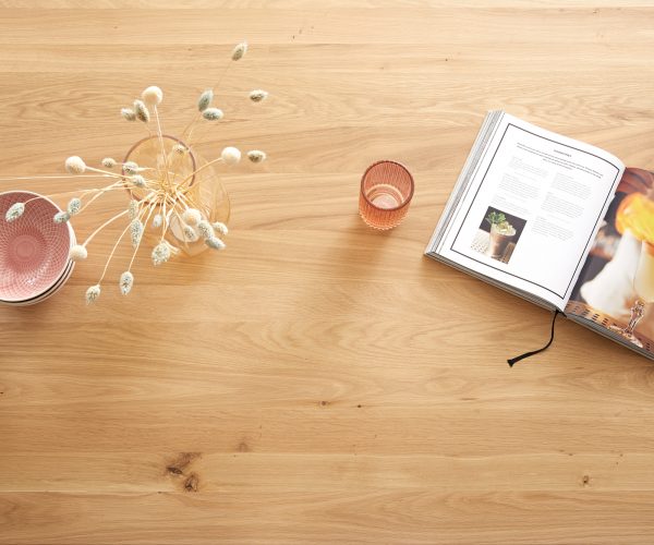 Jídelní stůl Edge 300x100 cm přírodní dubový křížový rám obdélníkový nerezová ocel - Image 6