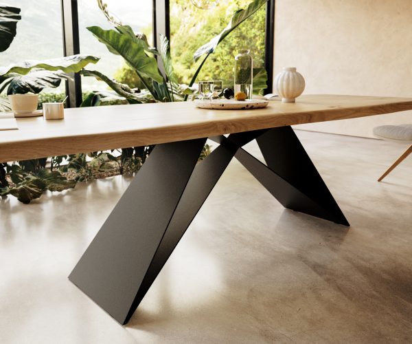 Jídelní stůl Edge 300x100 cm přírodní dubový masiv živý okraj - Image 5