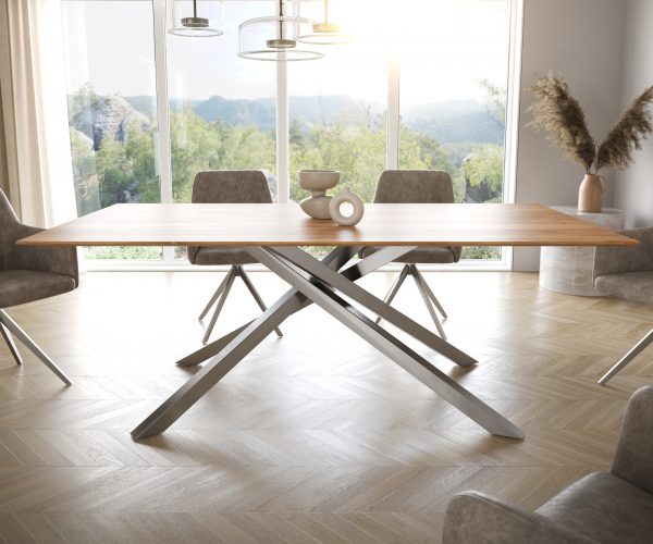 Jídelní stůl Edge 200x100 cm přírodní akácie Swiss - Image 2