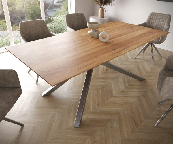 Jídelní stůl Edge 200x100 cm přírodní akácie Swiss - Image 4