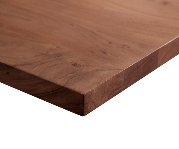Jídelní stůl Edge 200x100 cm XL akácie hnědá Spider plochý nerezová ocel - Image 5
