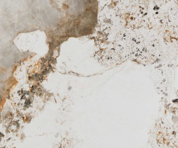Jídelní stůl Edge keramika Minas Melange bílá-béžová 200x100 cm, křížová podnož, kov černý, obdélníkový - Image 3