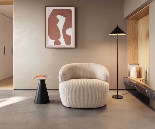 Křeslo Nova manšestrové béžové 88x88 cm lounge křeslo - Image 4