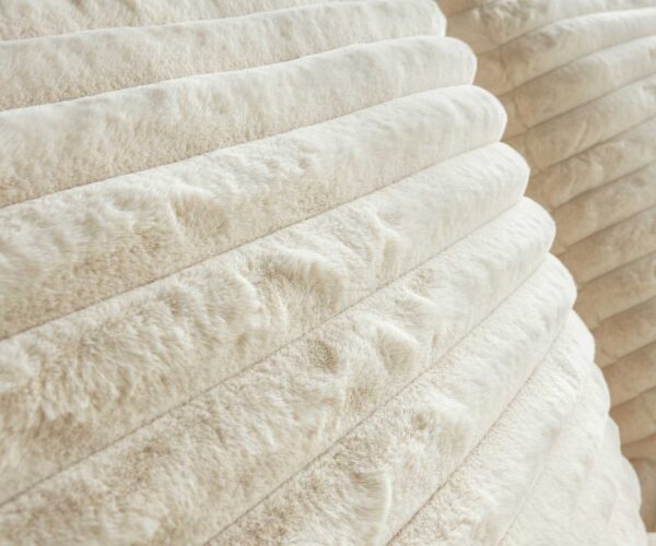 Boxspring postel Dream-Well plyšový manšestr béžový 200x200 cm s matrací s jádrem z taštičkových pružin a visco topperem - Image 3