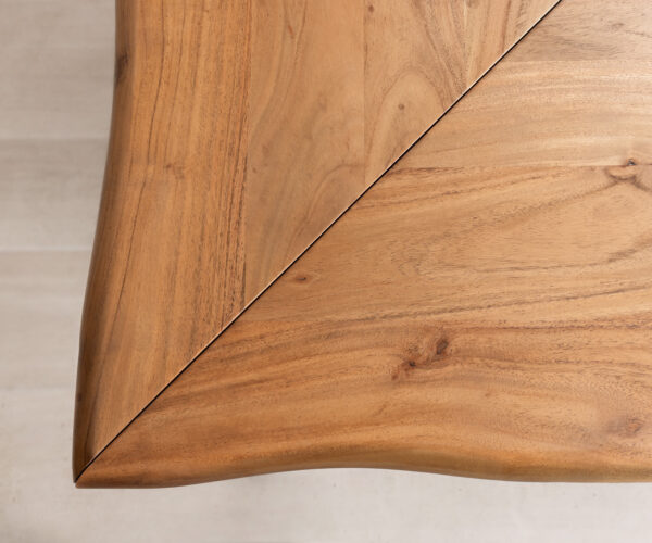 Psací stůl Live-Edge 170x170 Přírodní akáciový rám Silver Tree okraj - Image 8