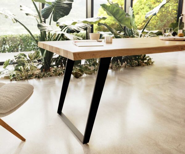 Jídelní stůl Edge 300x100 cm přírodní dubový masiv živý okraj - Image 5