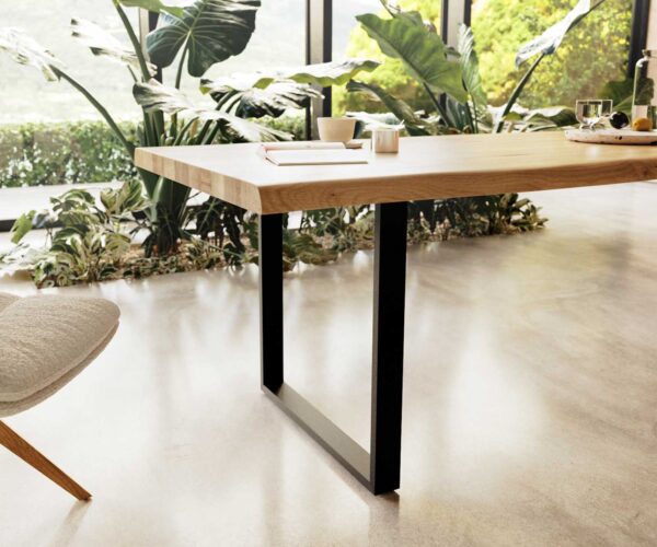 Jídelní stůl Edge 300x100 cm přírodní dubový masiv živý okraj - Image 5