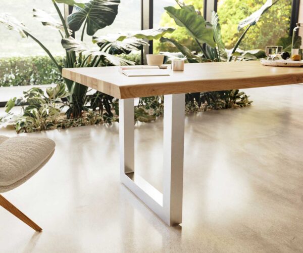 Jídelní stůl Edge 300x100 cm přírodní dubový masiv živý okraj - Image 5