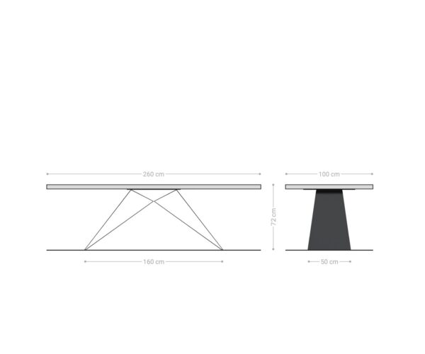 Jídelní stůl Edge 260x100 cm přírodní dubový masiv - Image 9