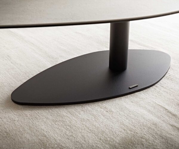 Konferenční stolek Vibana 140x80 cm keramika aspetto concreto betonově zbarvený kovový rám s efektním titanovým povrchem - Image 6