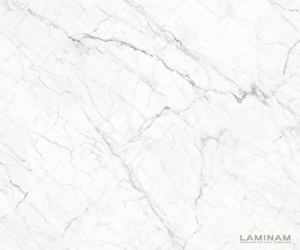Jídelní stůl Edge 200x100 cm lodní tvar keramika Laminam® Statuarettio bílá úzký rám nerezová ocel - Image 5