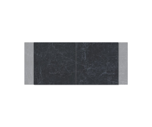 Jídelní stůl Edge 180-220x90 keramika Laminam Nero Greco antracit s černým W-rámem rozkládací - Image 4