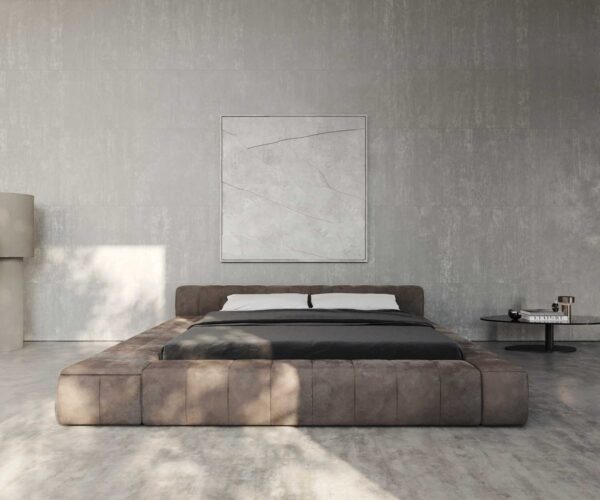 Čalouněná postel Espazio microvlákno taupe vintage 180x200 cm s úložným prostorem - Image 5