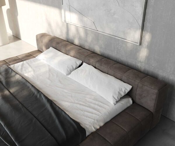 Čalouněná postel Espazio microvlákno taupe vintage 180x200 cm s úložným prostorem - Image 7