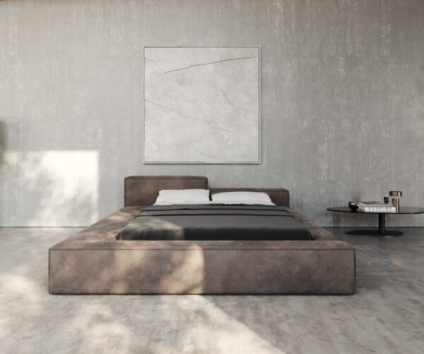 Čalouněná postel Kalinea mikrovlákno taupe vintage 140x200 cm - Image 3