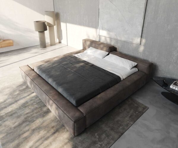 Čalouněná postel Kalinea microvlákno taupe vintage 180x200 cm - Image 6