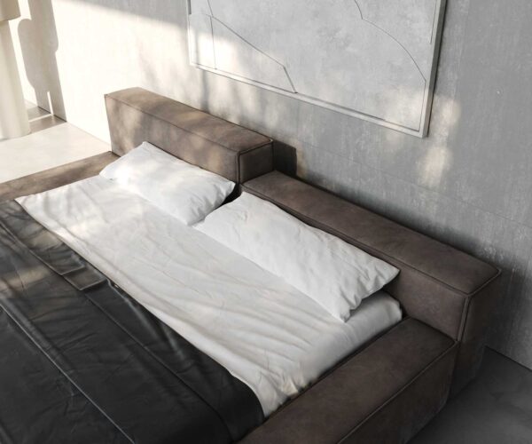 Čalouněná postel Kalinea microvlákno taupe vintage 180x200 cm - Image 7