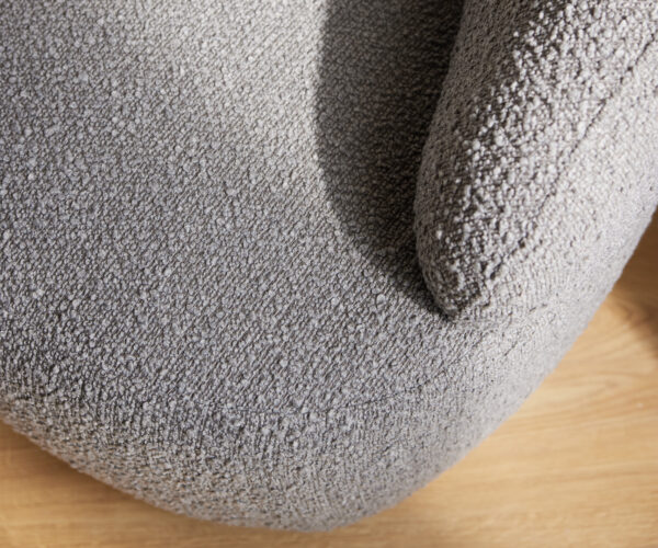 Křeslo Nova bouclé stříbrnošedé 88x88 cm lounge křeslo - Image 6
