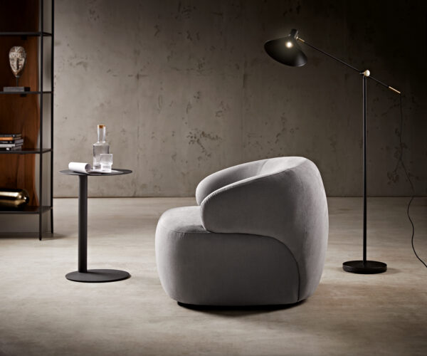 Křeslo Nova mikrovlákno šedé 88x88 cm lounge křeslo - Image 2