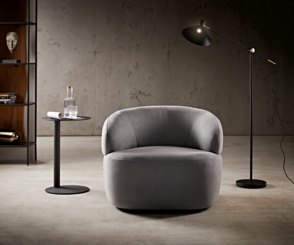 Křeslo Nova mikrovlákno šedé 88x88 cm lounge křeslo - Image 4