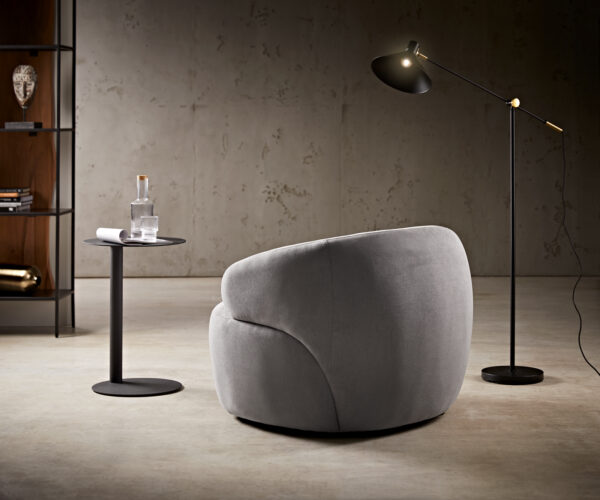 Křeslo Nova mikrovlákno šedé 88x88 cm lounge křeslo - Image 5