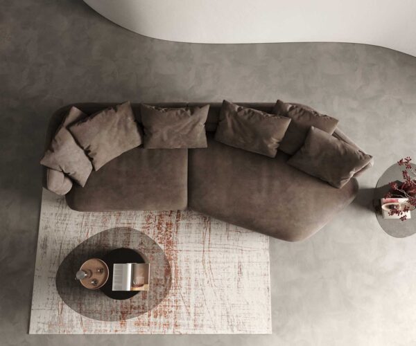 Pohovka Roya microvlákno taupe vintage 320x140 cm - Image 4