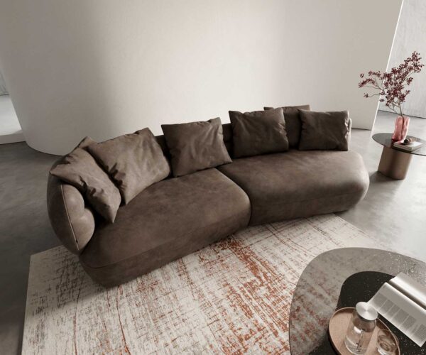 Pohovka Roya microvlákno taupe vintage 320x140 cm - Image 2
