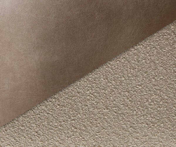 Jídelní židle Yago-Flex s područkami, kombinované materiály, taupe, křížová podnož, kuželová, černá, otočné o 180° - Image 3