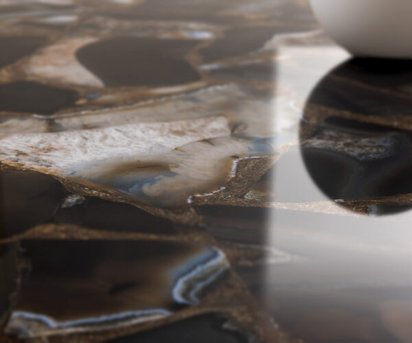 Jídelní stůl Edge oválný 280x130 keramika Iris FMG Agatablack Pilier nerezová ocel grafitová - Image 4