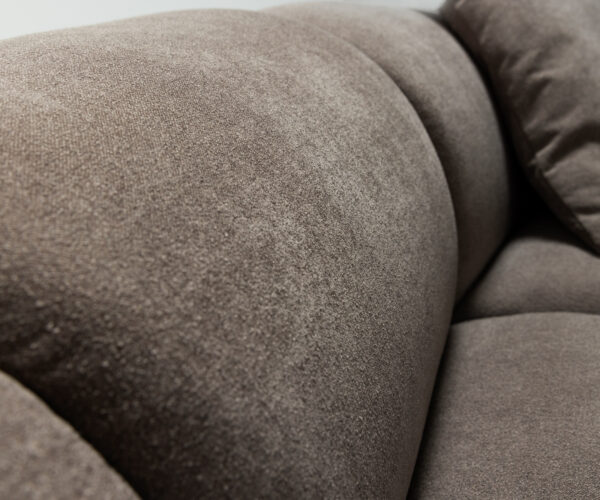Velká pohovka Lunna 360x175 cm strukturovaná látka měkký taupe 2 polštáře - Image 6