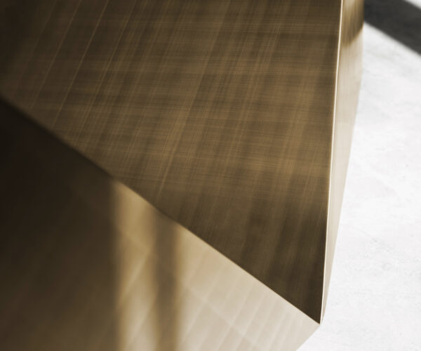 Jídelní stůl Edge 240x100 akácie přírodní Prisma Metallic zlatá Live-Edge - Image 5