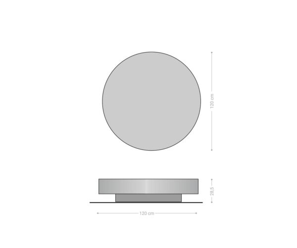 Konferenční stolek Ryo 120x30 cm v metalické zlaté barvě - Image 2