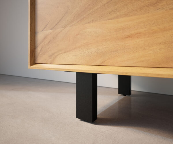 Jídelní stůl Edge 280x130 cm keramika Laminam® Emperador Extra Lucidato tmavě hnědá podnož Troa nerezová ocel grafitová Vierkant - Image 2