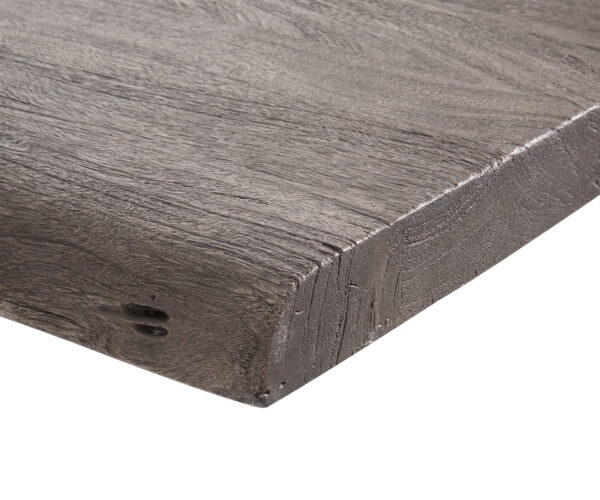 Jídelní stůl Edge 220x100 cm XL akácie platinum troa nerezová ocel grafit live-edge - Image 5