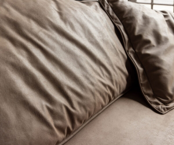 Velká pohovka Snoosh 400x150 cm mikrovlákno taupe vintage levý polohovací křeslo - Image 7