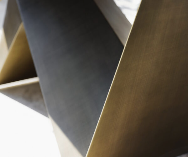 Jídelní stůl Edge 300x100 keramika Minas Melange bílá béžová Origami metalická zlatá - Image 6