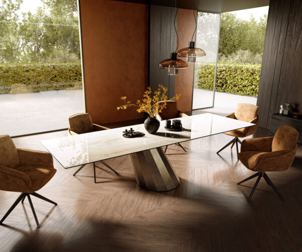 Jídelní stůl Edge 300x100 keramika Laminam® Onice Oro Parabel Metallic Gold - Image 7